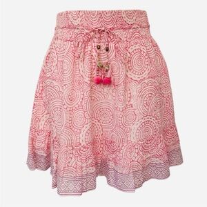 BELL | $250 Alicia Bell Silk/Cotton Voile Millie Mini Skirt in Pink, Size Small